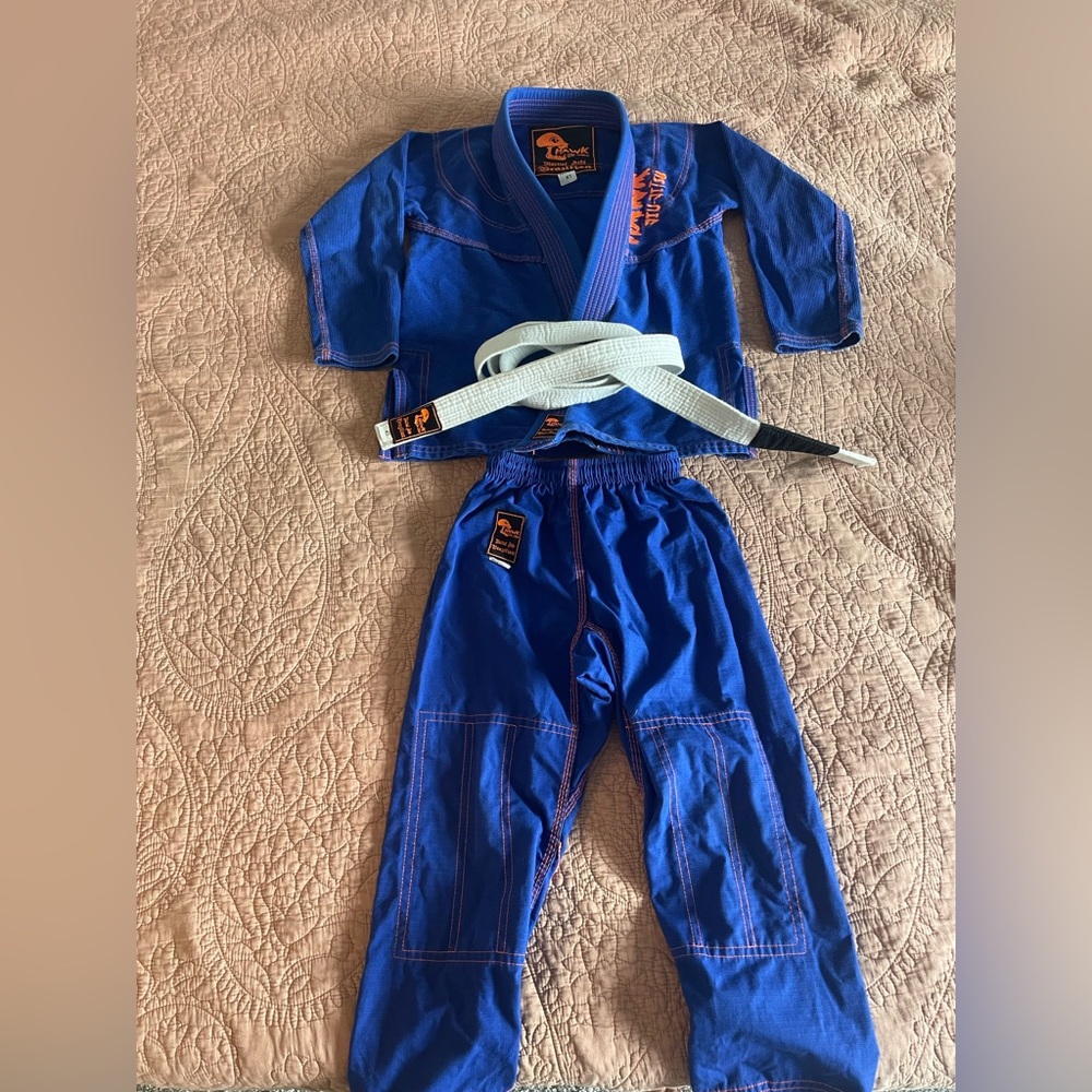 Kids Hawk Blue Jiujitsu Gi, size K1